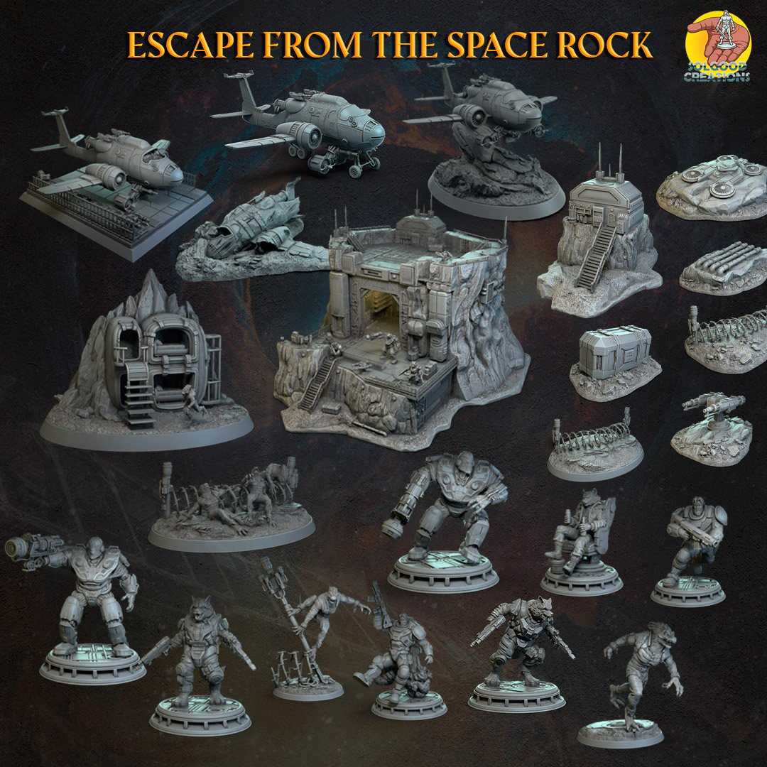 Diorama - Escape from The Space Rock | Pre-Supported